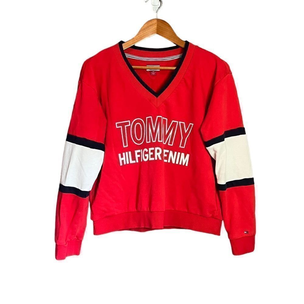 Tommy Hilfiger Denim v neck sweater. Size small